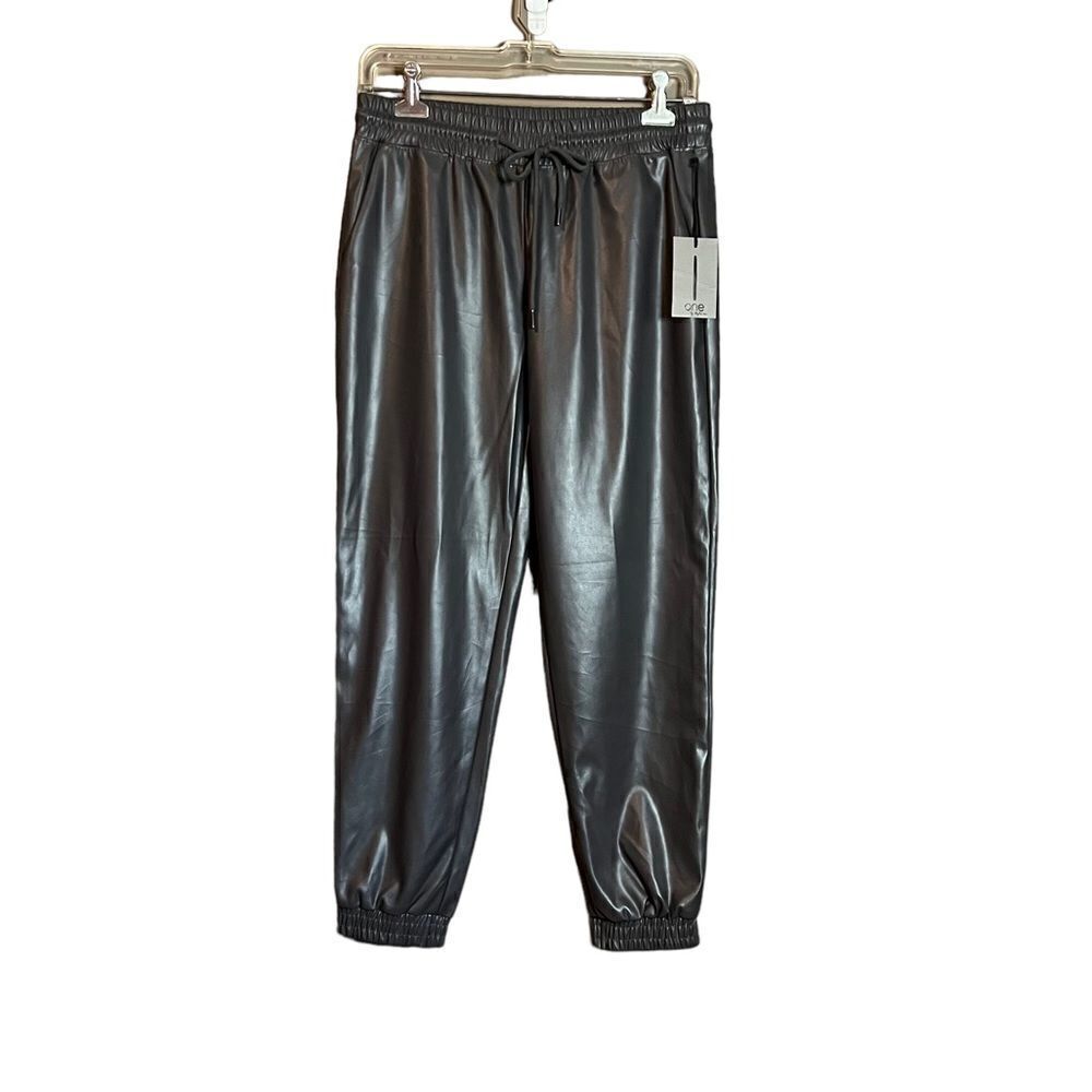 NWT! One by‎ Chapter one faux leather joggers